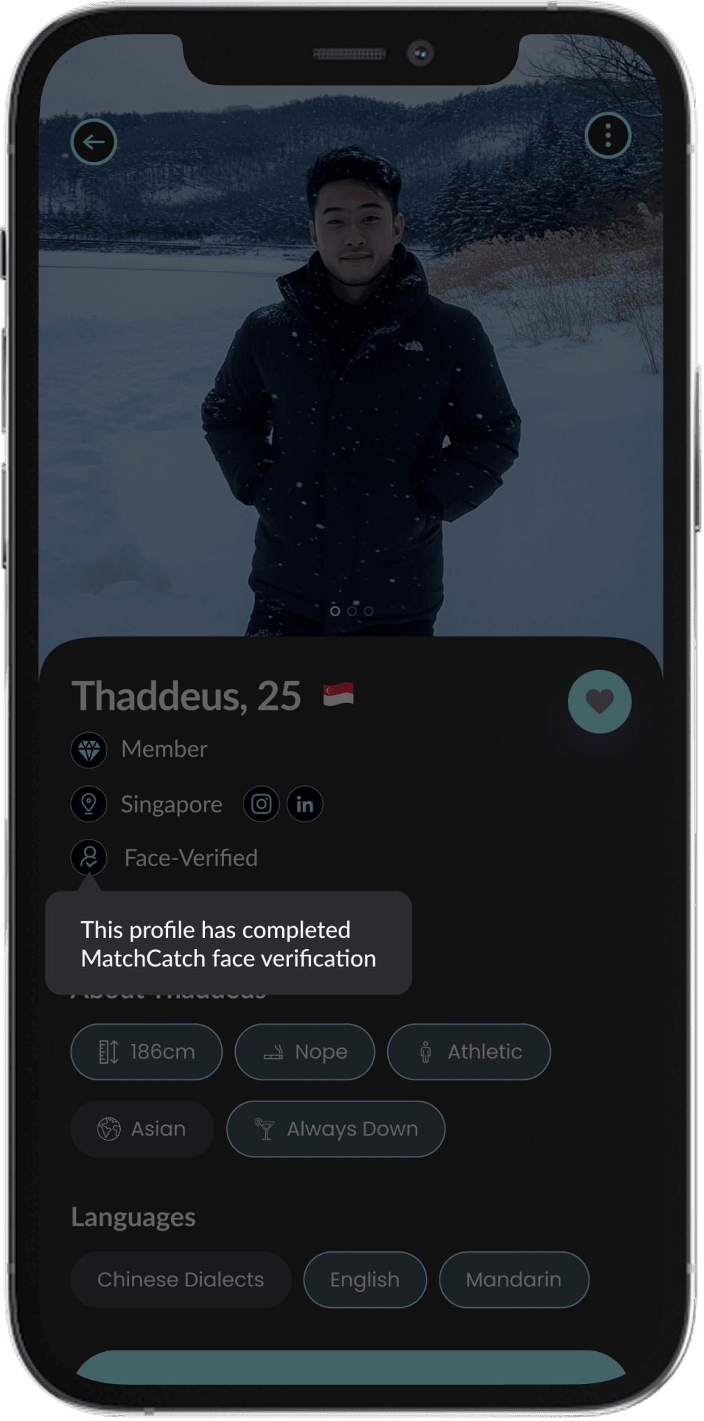 MatchCatch app screen